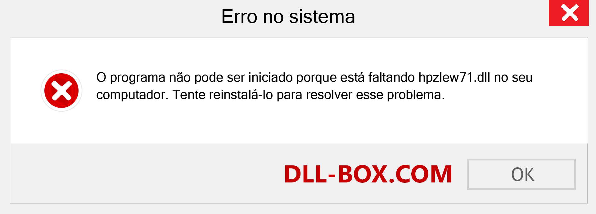 Arquivo hpzlew71.dll ausente ?. Download para Windows 7, 8, 10 - Correção de erro ausente hpzlew71 dll no Windows, fotos, imagens